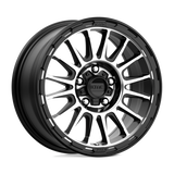 17X8 KMC KM542 IMPACT SATIN BLACK MACHINED 6X139.7