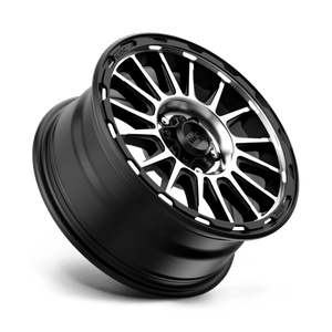 17X8 KMC KM542 IMPACT RIMS - SATIN BLACK MACHINED 5X108