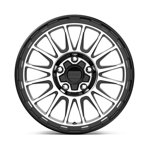 17X8 KMC KM542 IMPACT RIMS - SATIN BLACK MACHINED 5X108