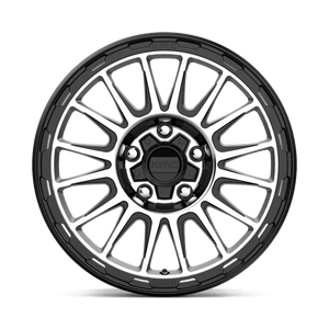 17X8 KMC KM542 IMPACT RIMS - SATIN BLACK MACHINED 5X108