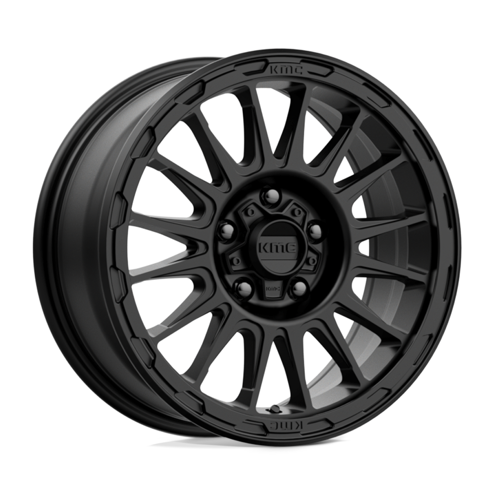 17X8 KMC KM542 IMPACT RIMS - SATIN BLACK 5X108