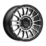 16X8 KMC KM542 IMPACT SATIN BLACK MACHINED 6X139.7