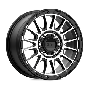 16X8 KMC KM542 IMPACT SATIN BLACK MACHINED 6X139.7