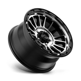17X8.5 KMC KM542 IMPACT SATIN BLACK MACHINED 5X127