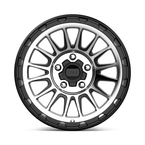 17X8.5 KMC KM542 IMPACT SATIN BLACK MACHINED 5X127