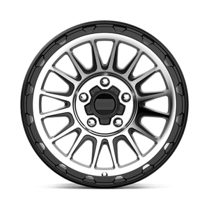 17X8.5 KMC KM542 IMPACT SATIN BLACK MACHINED 5X127