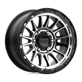 17X8.5 KMC KM542 IMPACT SATIN BLACK MACHINED 6X139.7