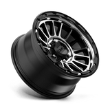 17X8.5 KMC KM542 IMPACT SATIN BLACK MACHINED 6X139.7