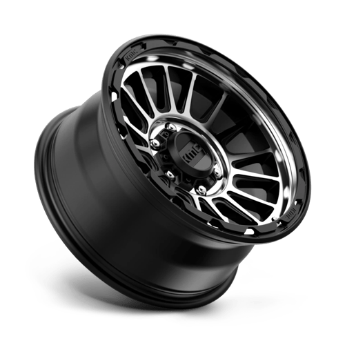 17X8.5 KMC KM542 IMPACT SATIN BLACK MACHINED 6X135