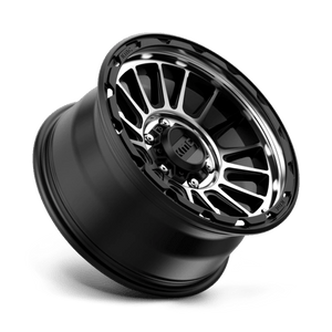 17X8.5 KMC KM542 IMPACT SATIN BLACK MACHINED 6X135
