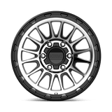17X8.5 KMC KM542 IMPACT SATIN BLACK MACHINED 6X139.7
