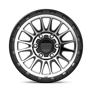 17X8.5 KMC KM542 IMPACT SATIN BLACK MACHINED 6X139.7
