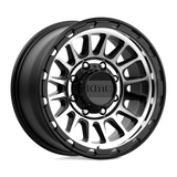 17X8.5 KMC KM542 IMPACT SATIN BLACK MACHINED 8X165.1