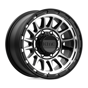 17X8.5 KMC KM542 IMPACT SATIN BLACK MACHINED 8X170