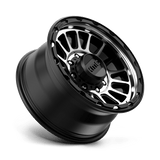 17X8.5 KMC KM542 IMPACT SATIN BLACK MACHINED 8X165.1