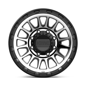 17X8.5 KMC KM542 IMPACT SATIN BLACK MACHINED 8X180