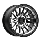 17X9 KMC KM542 IMPACT SATIN BLACK MACHINED 5X127