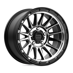 17X9 KMC KM542 IMPACT SATIN BLACK MACHINED 5X127