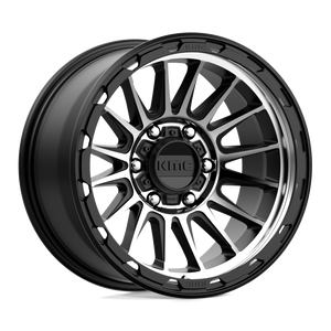 17X9 KMC KM542 IMPACT SATIN BLACK MACHINED 6X139.7