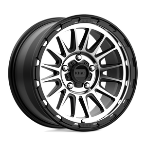 17X9 KMC KM542 IMPACT SATIN BLACK MACHINED 5X127