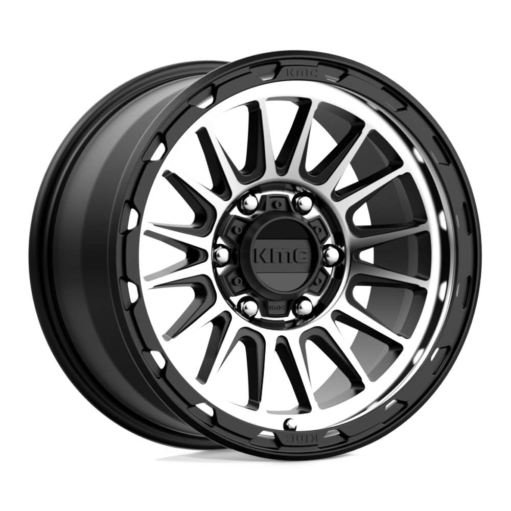 17X9 KMC KM542 IMPACT SATIN BLACK MACHINED 6X135