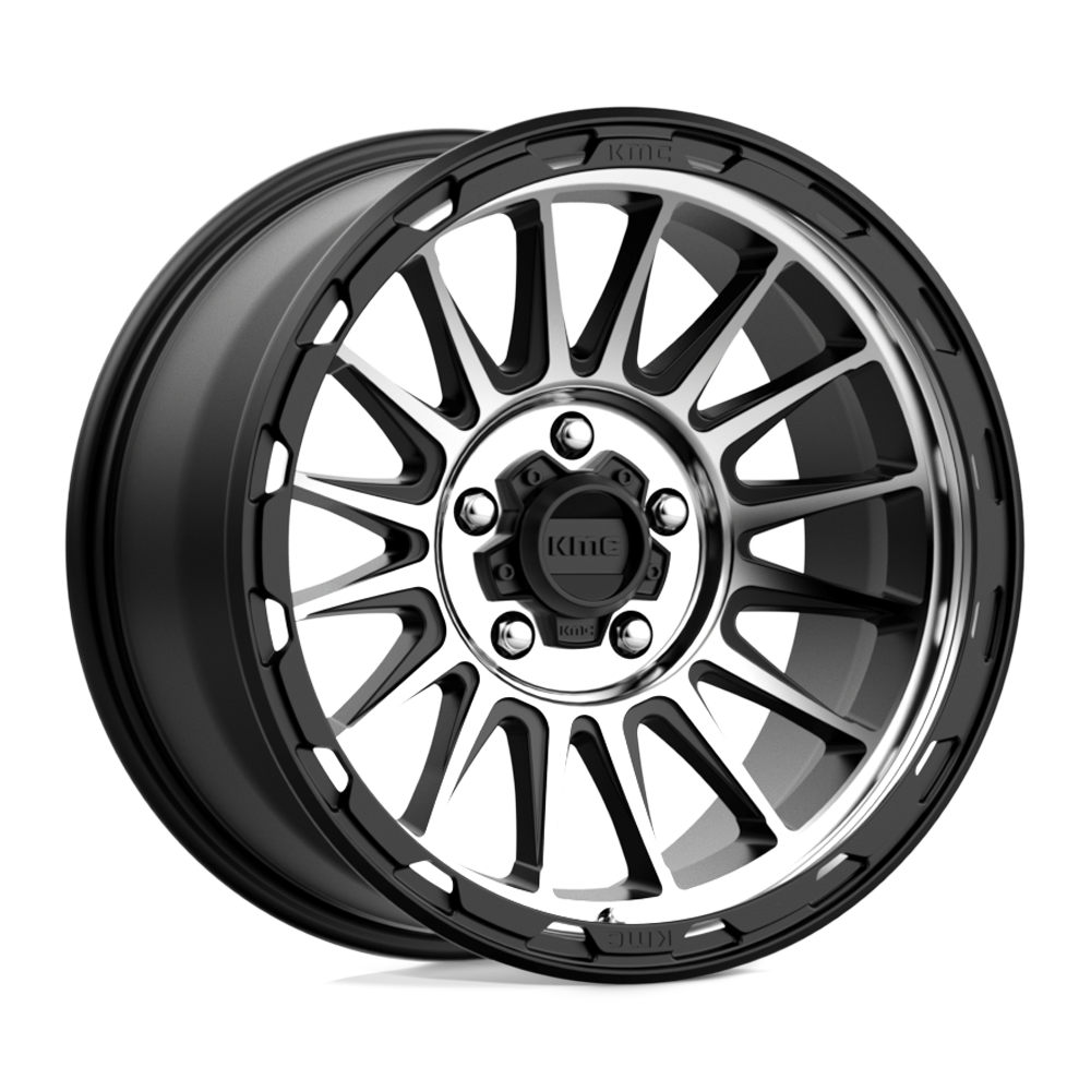 18X9 KMC KM542 IMPACT SATIN BLACK MACHINED 5X127