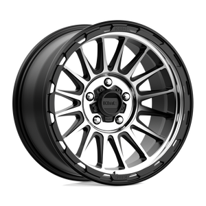 18X9 KMC KM542 IMPACT SATIN BLACK MACHINED 5X127