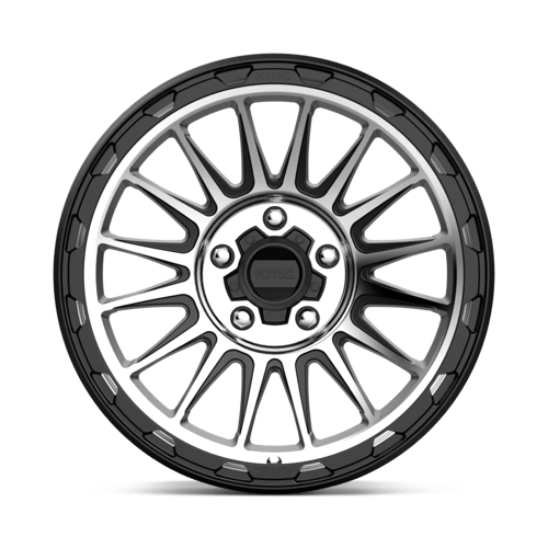 18X9 KMC KM542 IMPACT SATIN BLACK MACHINED 5X127