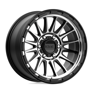 18X9 KMC KM542 IMPACT SATIN BLACK MACHINED 6X139.7