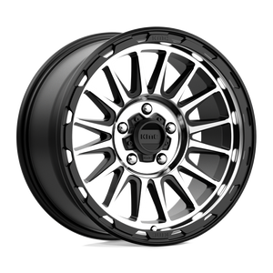 18X9 KMC KM542 IMPACT SATIN BLACK MACHINED 5X127