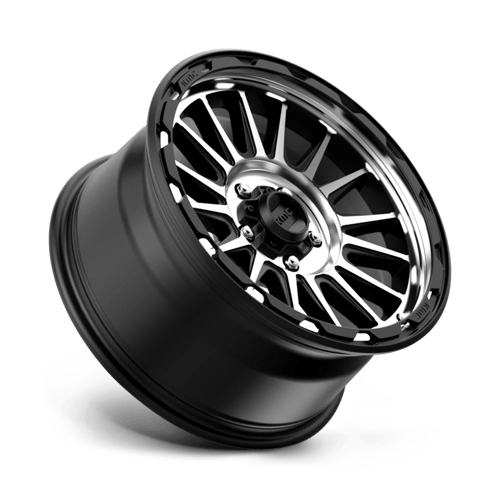 18X9 KMC KM542 IMPACT SATIN BLACK MACHINED 5X127