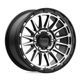 18X9 KMC KM542 IMPACT SATIN BLACK MACHINED 6X114.3