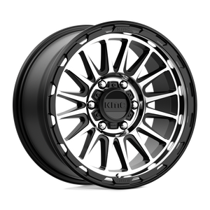 18X9 KMC KM542 IMPACT SATIN BLACK MACHINED 6X114.3