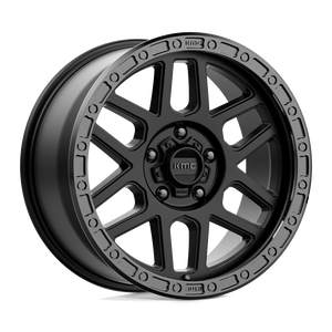 17X9 KMC KM544 MESA SATIN BLACK W/ GLOSS BLACK LIP 5X127