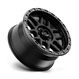 18X9 KMC KM544 MESA SATIN BLACK W/ GLOSS BLACK LIP 5X150