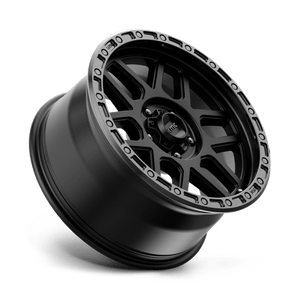 18X9 KMC KM544 MESA SATIN BLACK W/ GLOSS BLACK LIP 5X150