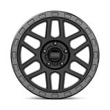 17X9 KMC KM544 MESA SATIN BLACK W/ GLOSS BLACK LIP 5X127