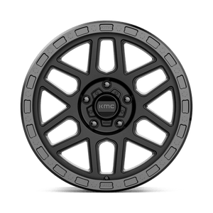 18X9 KMC KM544 MESA SATIN BLACK W/ GLOSS BLACK LIP 5X150