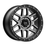 18X9 KMC KM544 MESA SATIN BLACK W/ GRAY TINT 5X127