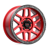 17X9 KMC KM544 MESA CANDY RED W/ BLACK LIP 5X127