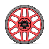 18X9 KMC KM544 MESA CANDY RED W/ BLACK LIP 5X150