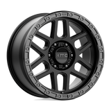 18X9 KMC KM544 MESA SATIN BLACK W/ GLOSS BLACK LIP 6X120