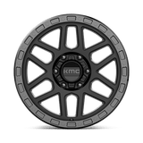 18X9 KMC KM544 MESA SATIN BLACK W/ GLOSS BLACK LIP 6X120