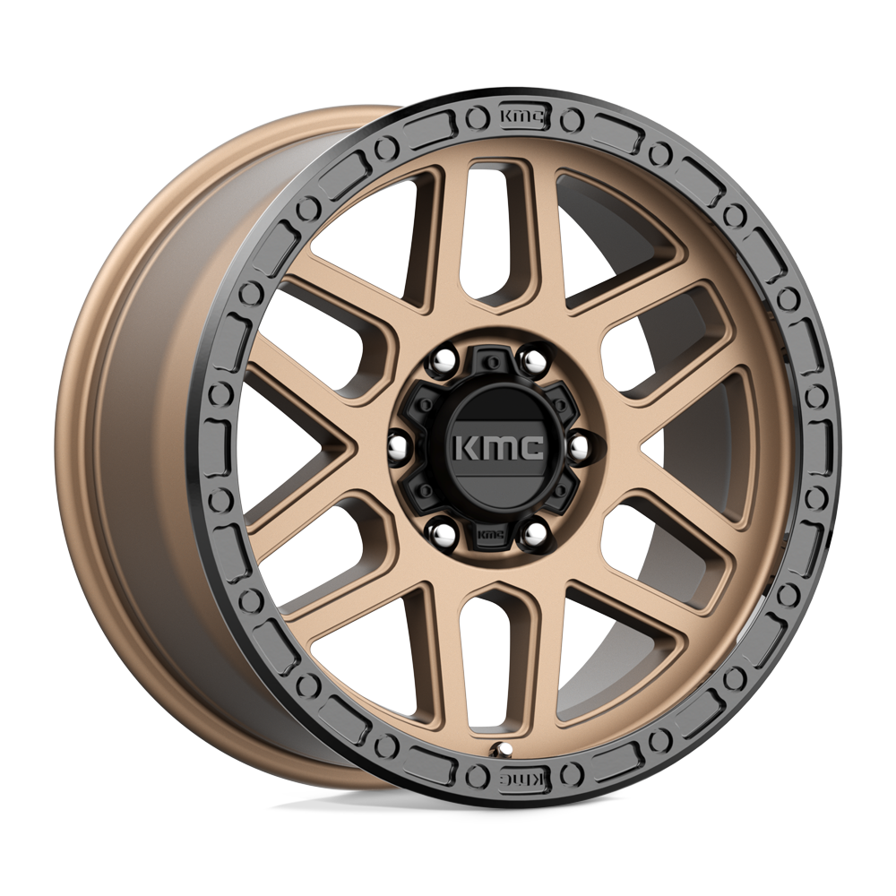 18X9 KMC KM544 MESA MATTE BRONZE W/ BLACK LIP 6X139.7