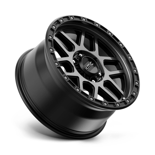 18X9 KMC KM544 MESA SATIN BLACK W/ GRAY TINT 6X114.3