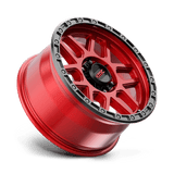 18X9 KMC KM544 MESA CANDY RED W/ BLACK LIP 6X114.3