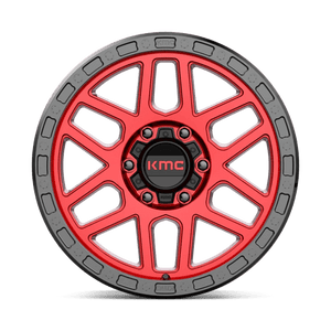 17X9 KMC KM544 MESA CANDY RED W/ BLACK LIP 6X139.7