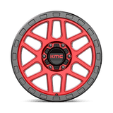 18X9 KMC KM544 MESA CANDY RED W/ BLACK LIP 6X139.7