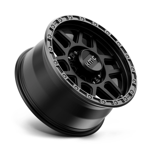 18X9 KMC KM544 MESA SATIN BLACK W/ GLOSS BLACK LIP 8X170