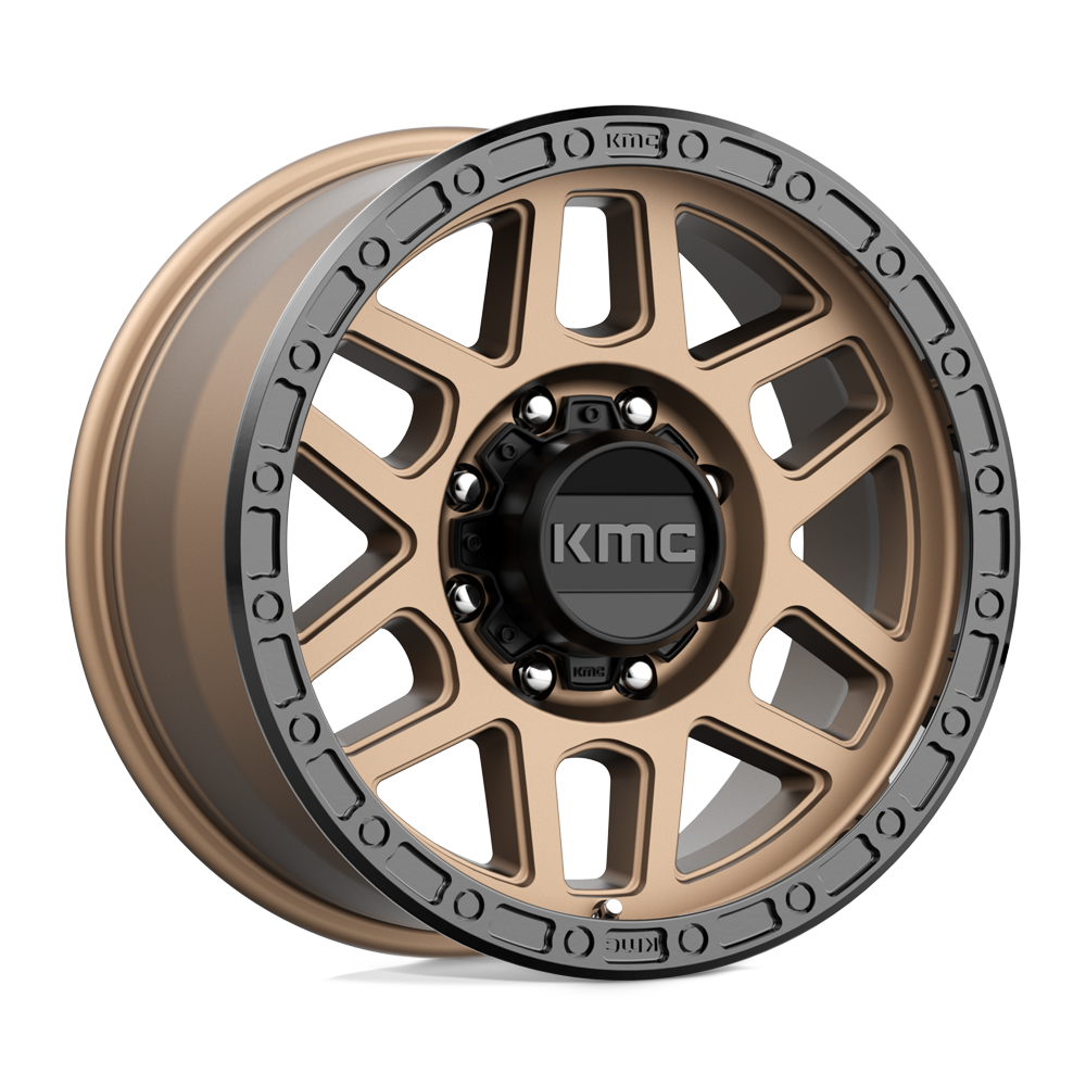 18X9 KMC KM544 MESA MATTE BRONZE W/ BLACK LIP 8X180